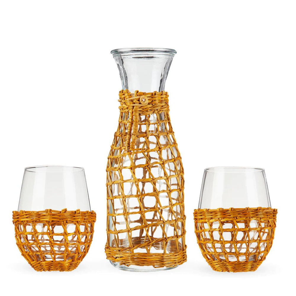 
                      
                        Twine Living Island Carafe & Stemless Wine Glass Set - lily & onyx
                      
                    