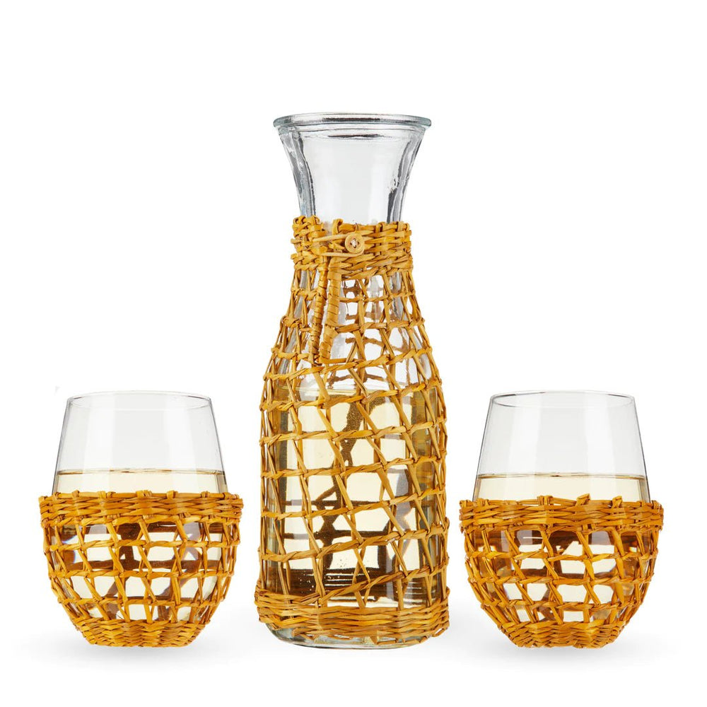 
                      
                        Twine Living Island Carafe & Stemless Wine Glass Set - lily & onyx
                      
                    