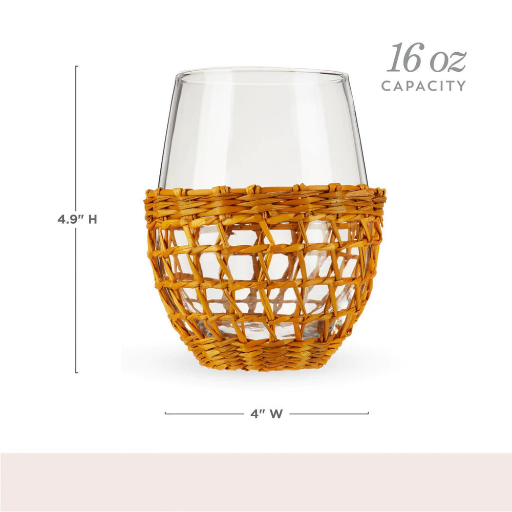 
                      
                        Twine Living Island Stemless Wine Glass, Set of 2 - lily & onyx
                      
                    