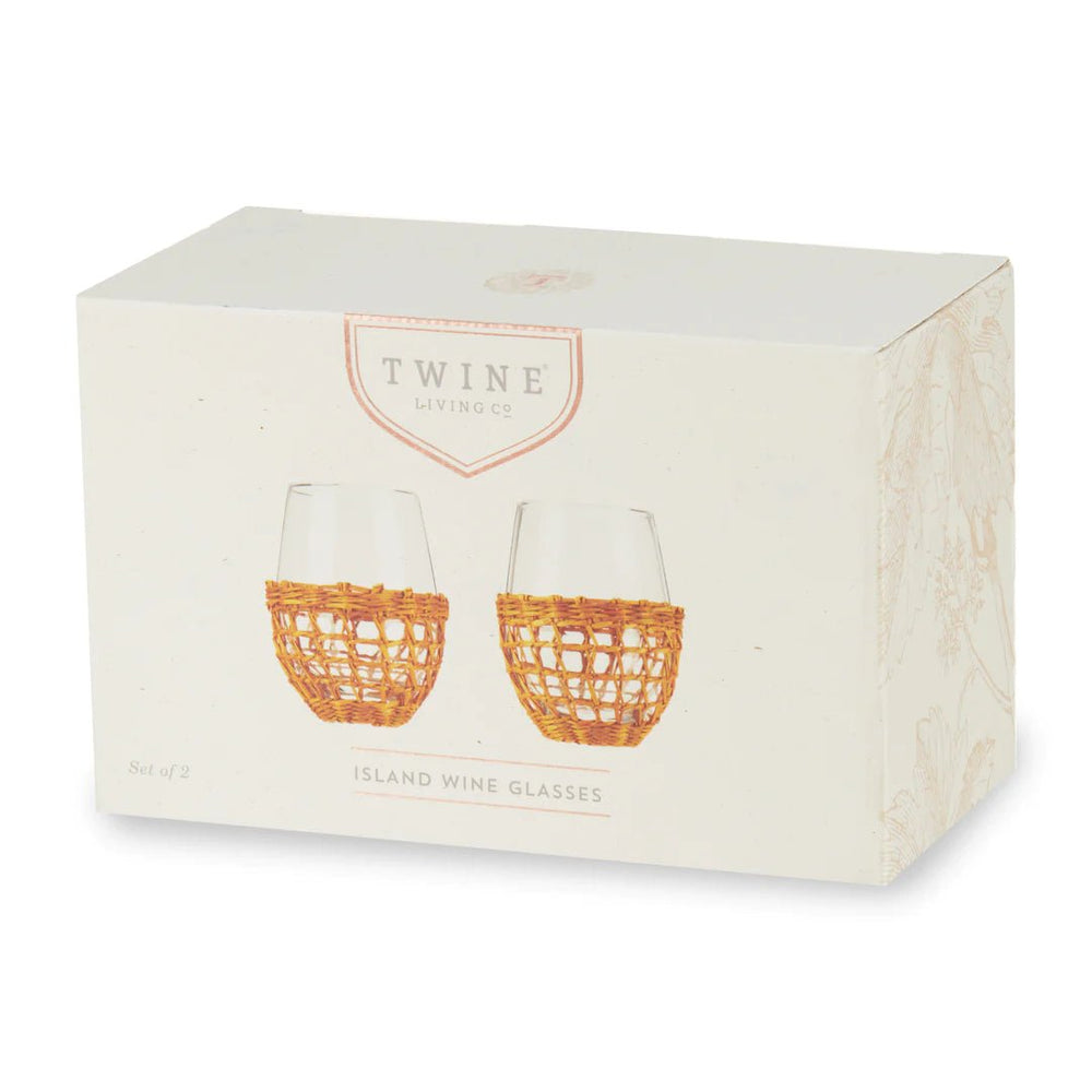 
                      
                        Twine Living Island Stemless Wine Glass, Set of 2 - lily & onyx
                      
                    