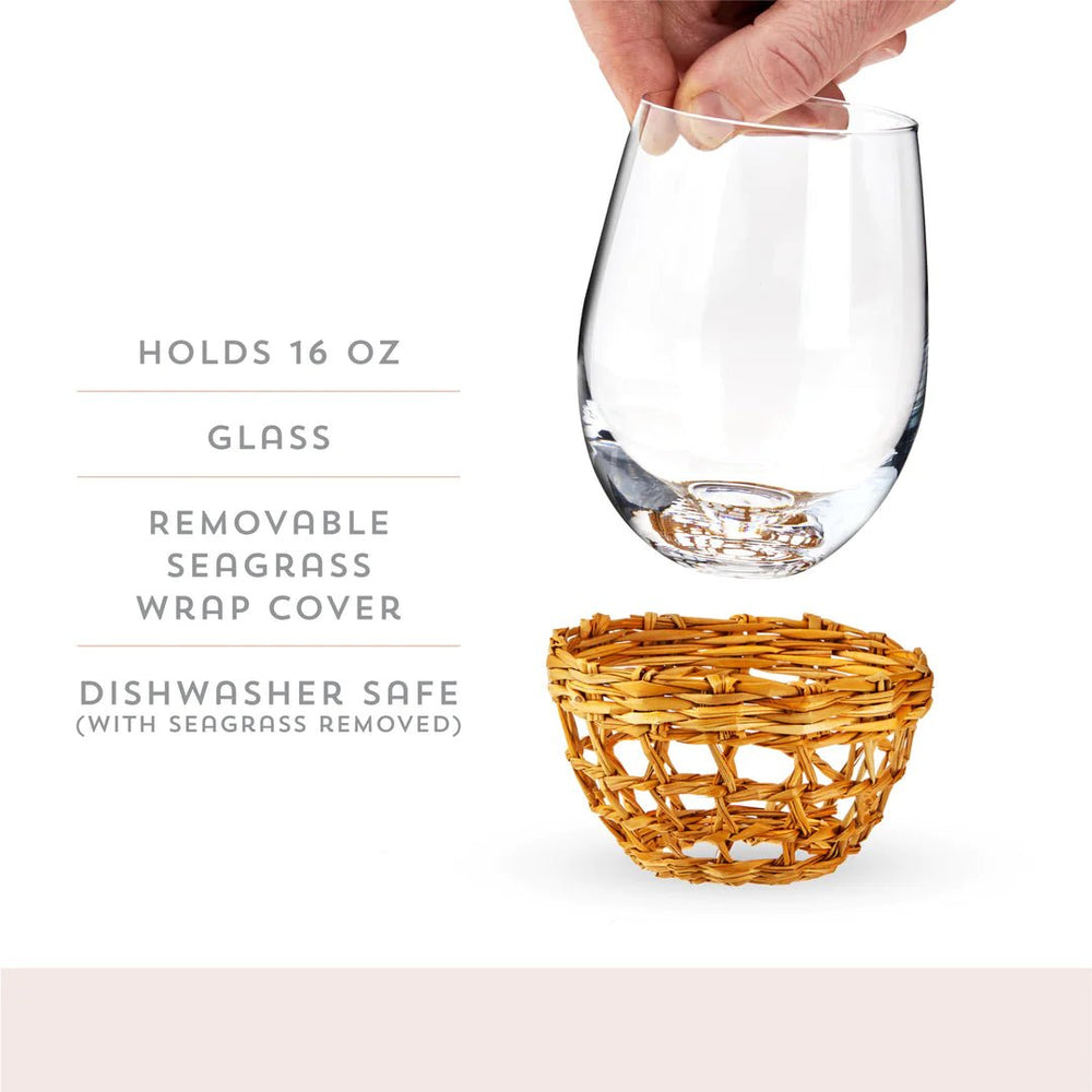 
                      
                        Twine Living Island Stemless Wine Glass, Set of 2 - lily & onyx
                      
                    
