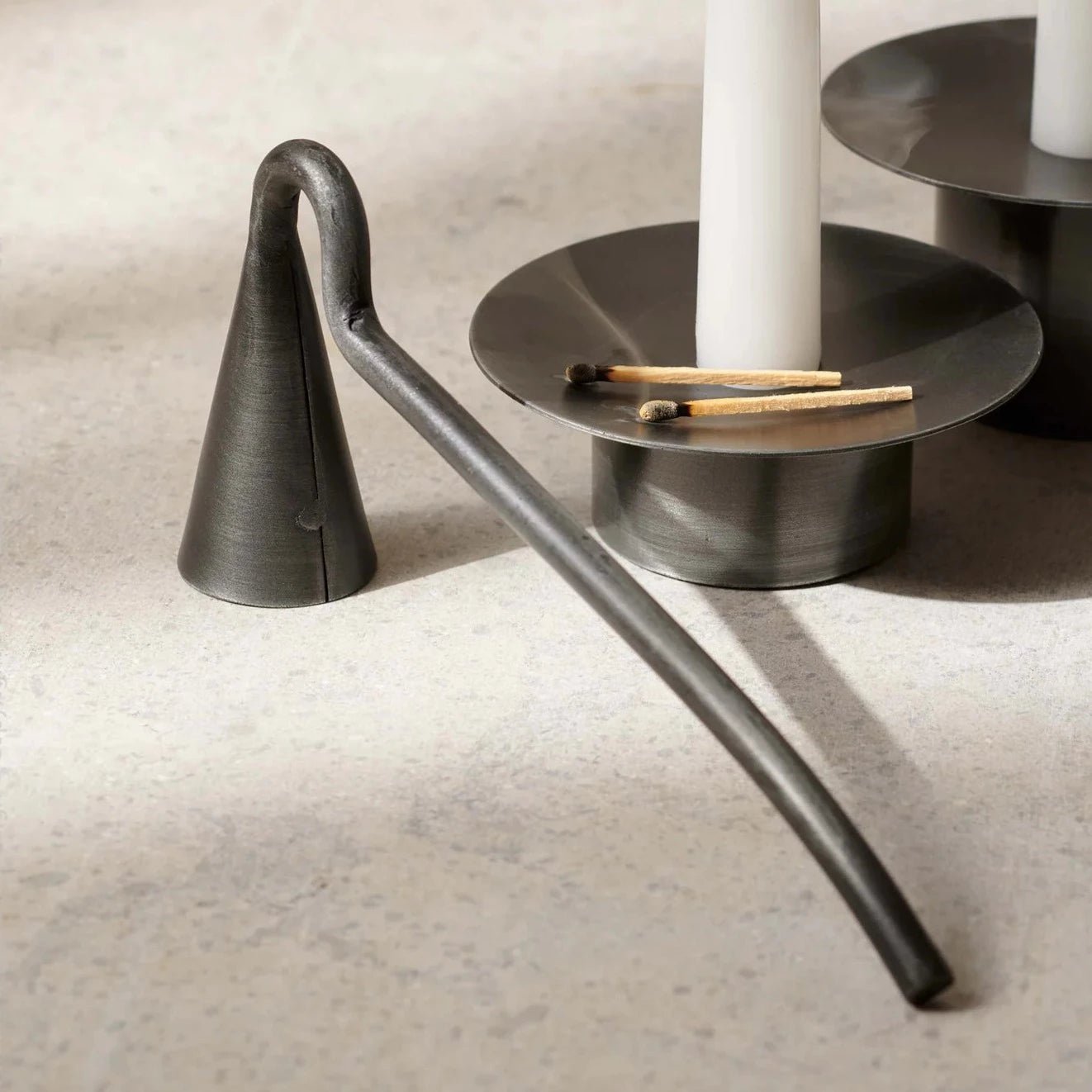 Jasper™ Hand-Forged Iron Candle Snuffer | Rustic Candle Care Tool