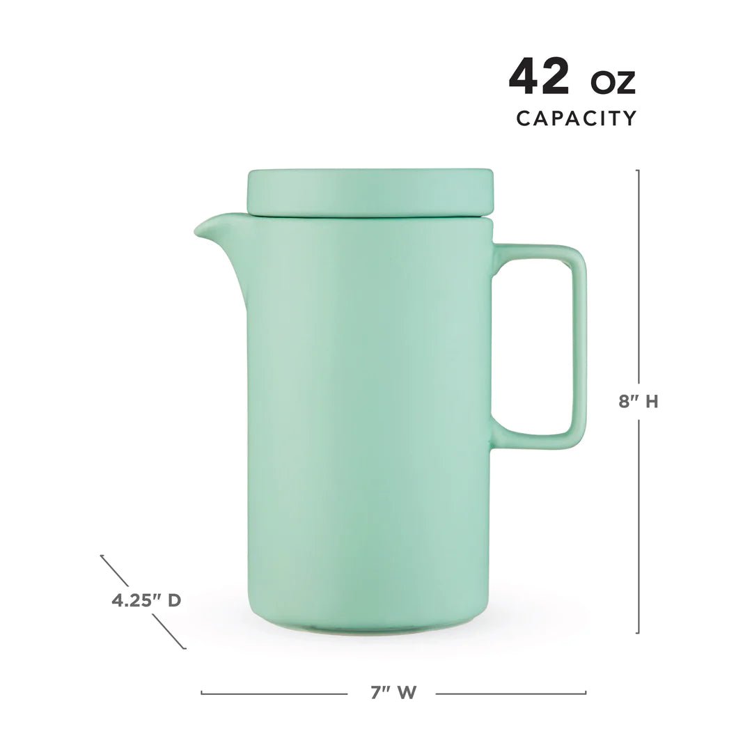 Load image into Gallery viewer, Pinky Up Jona Matte Ceramic Teapot, 42oz - lily &amp;amp; onyx
