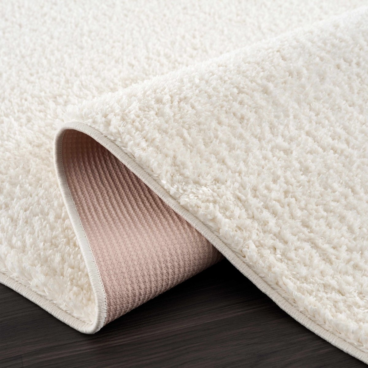 Hauteloom Judy Solid White Washable Rug - lily & onyx