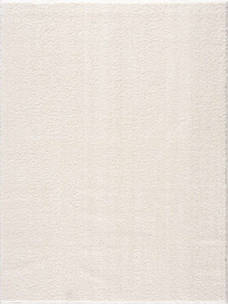 Hauteloom Judy Solid White Washable Rug - lily & onyx