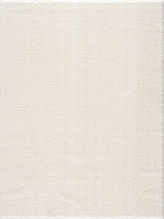 Hauteloom Judy Solid White Washable Rug - lily & onyx