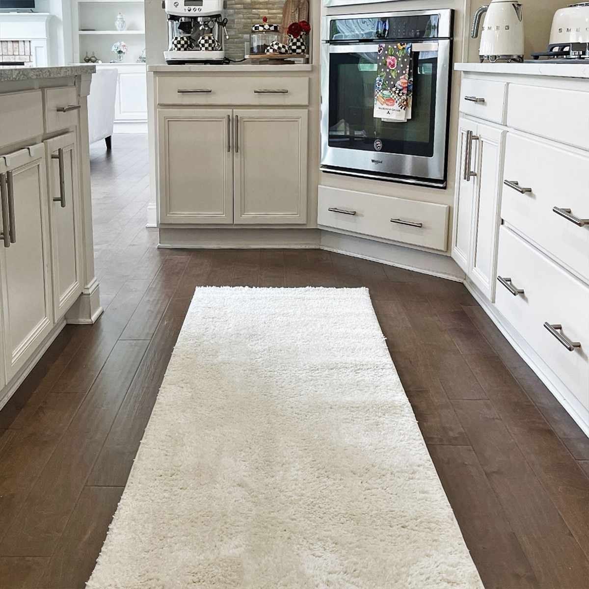 Hauteloom Judy Solid White Washable Rug - lily & onyx