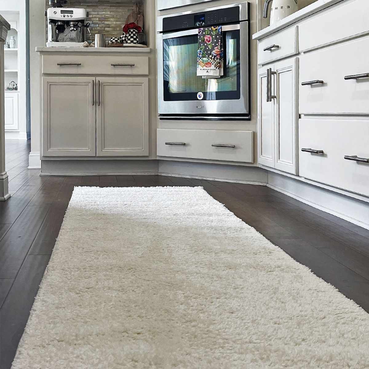 Hauteloom Judy Solid White Washable Rug - lily & onyx