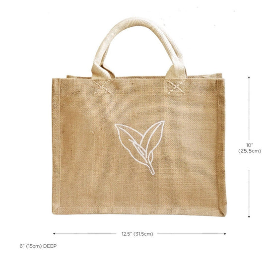 KORISSA Jute Canvas Gift Bag - Nature - lily & onyx