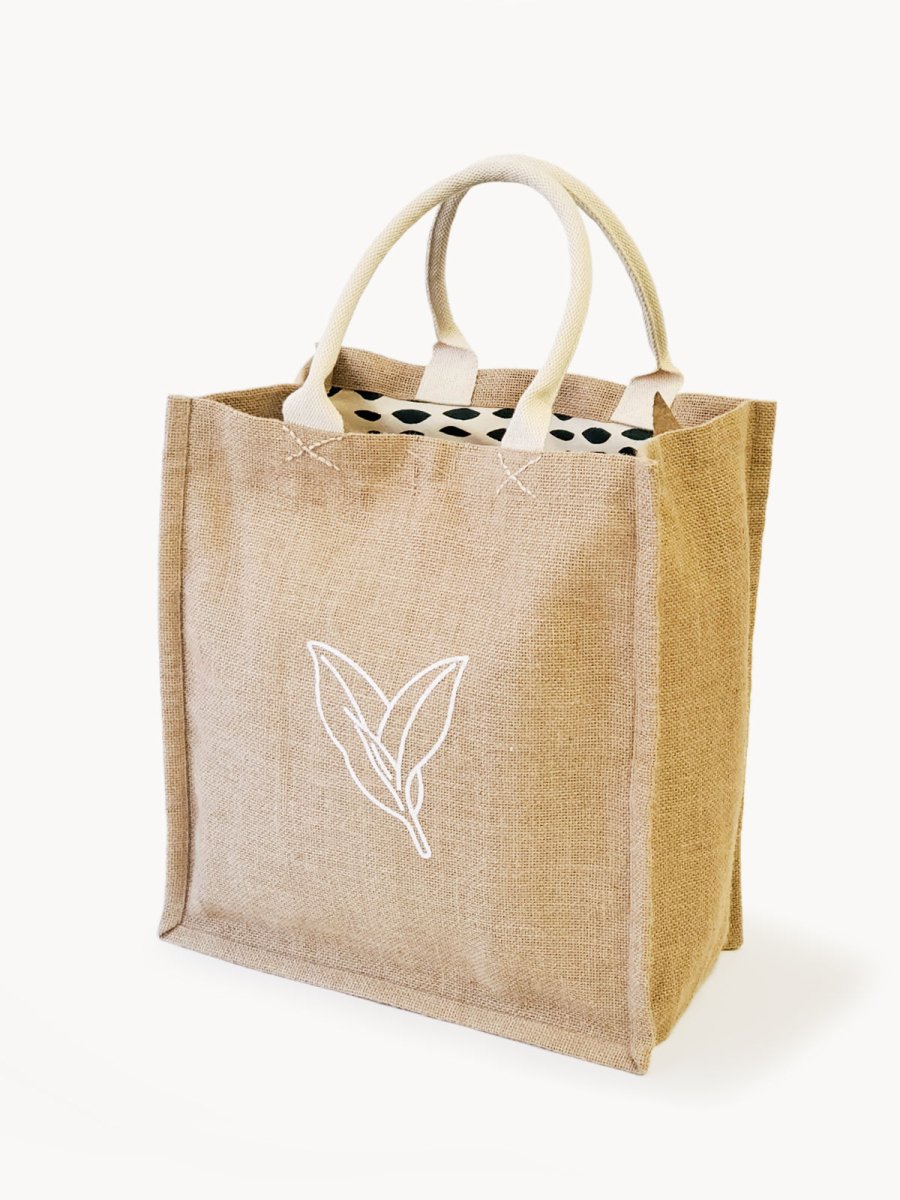 KORISSA Jute Canvas Market Bag - Nature - lily & onyx