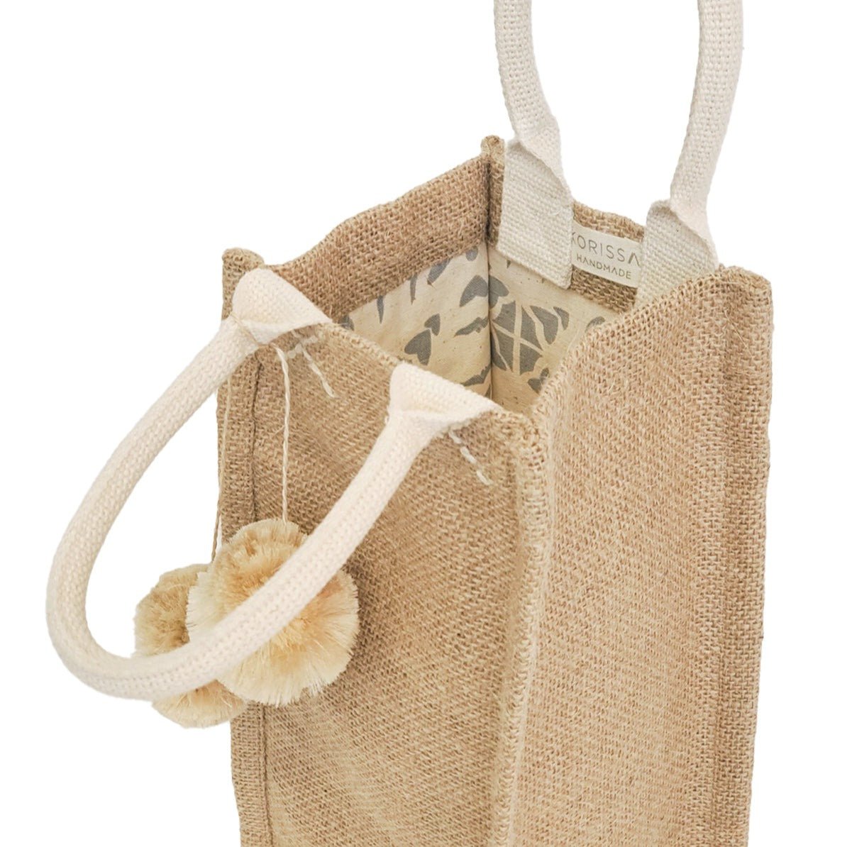 KORISSA Jute Canvas Wine Bag - lily & onyx