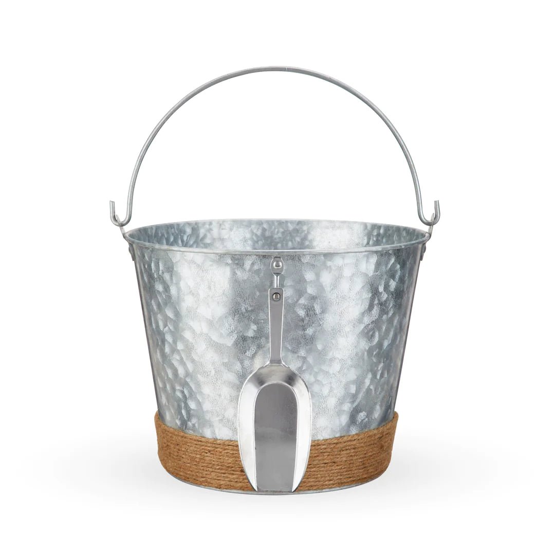 Twine Living Jute-Wrapped Galvanized Ice Bucket - lily & onyx