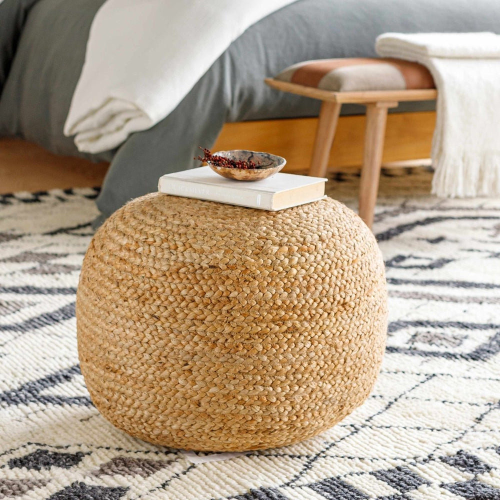 Hauteloom Kaumakani Jute Pouf - lily & onyx