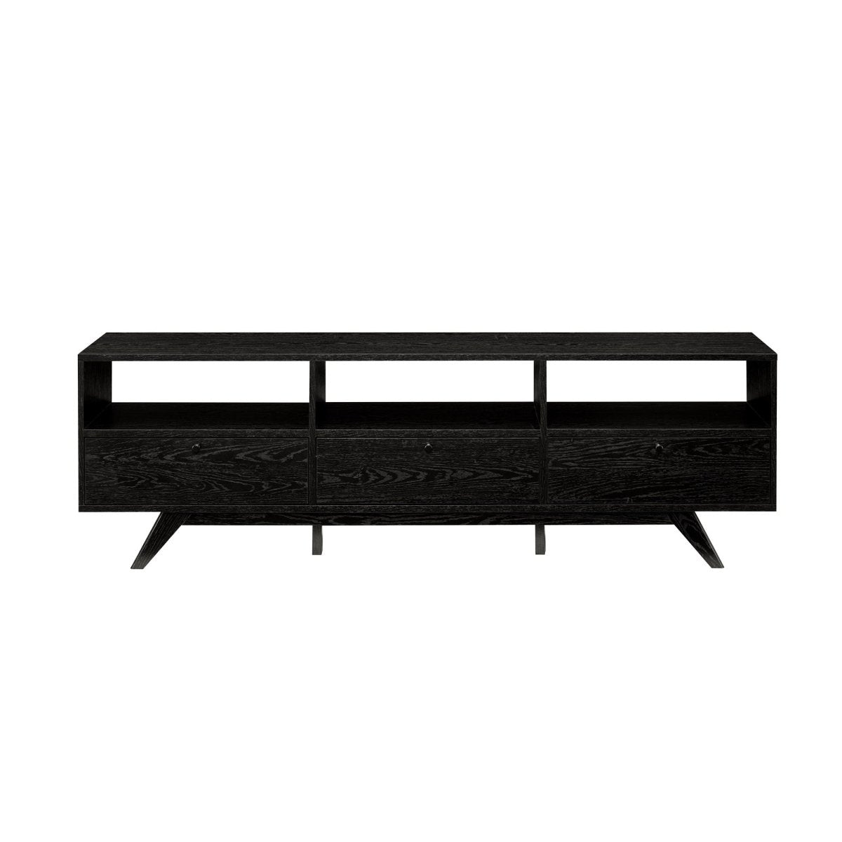 Walker Edison Kela Mid-Century Modern 3-Door TV Stand - lily & onyx