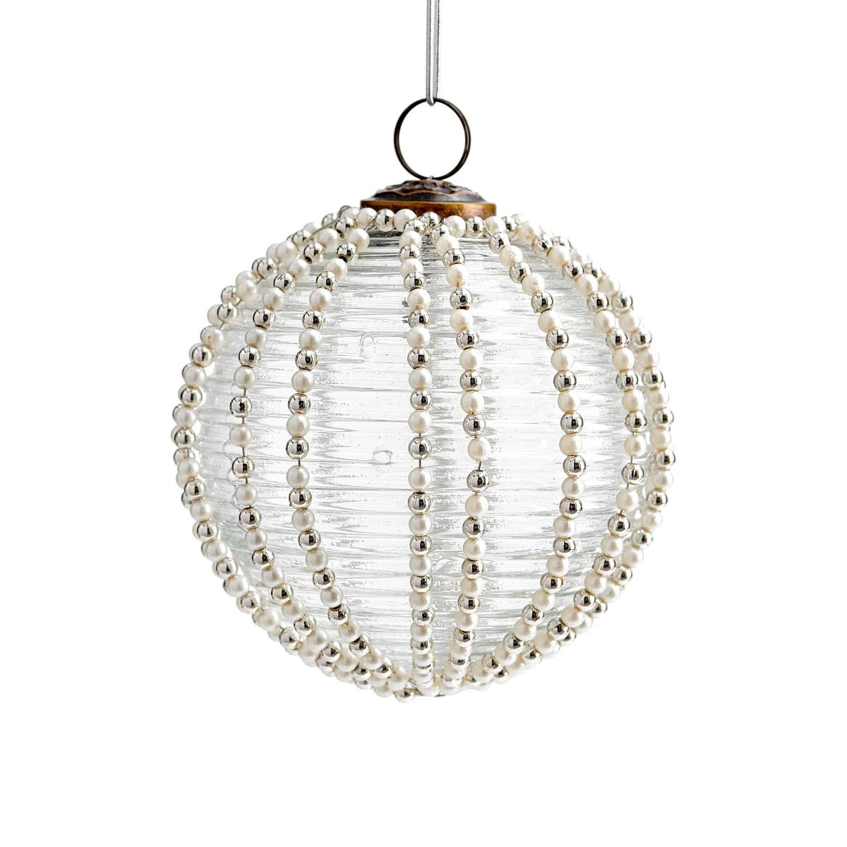 texxture Kierling™ Beaded Glass Ornament, Set of 3 - lily & onyx