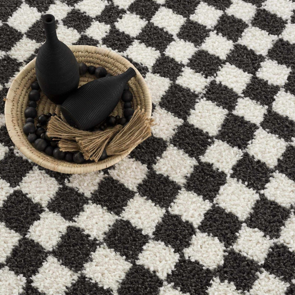 
                      
                        Hauteloom Kieu Black & White Checkered Area Rug - lily & onyx
                      
                    