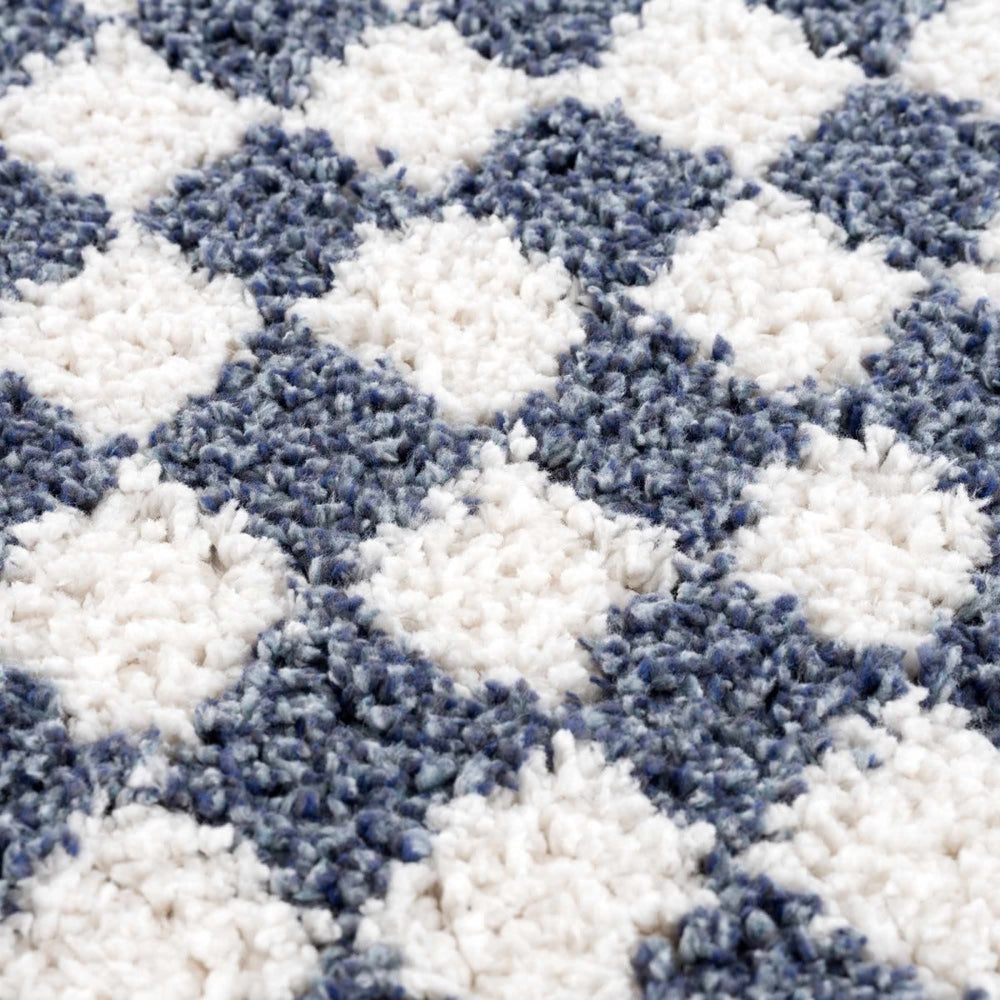 
                      
                        Hauteloom Kieu Blue & White Checkered Area Rug - lily & onyx
                      
                    