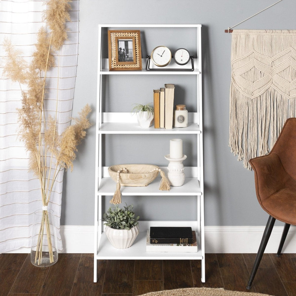 Walker Edison Ladder Wooden Shelf - lily & onyx