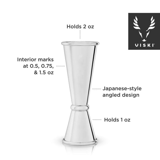 Viski Large Stainless Steel Japanese Style Jigger - lily & onyx
