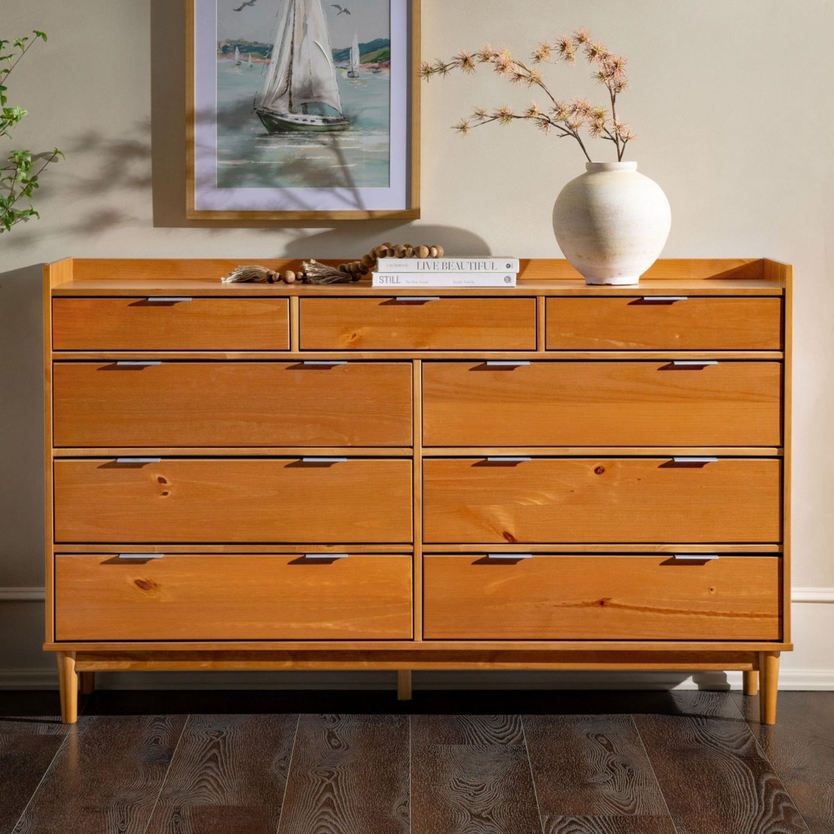 Walker Edison Lee Mid-Century Modern Wood Dresser - lily & onyx