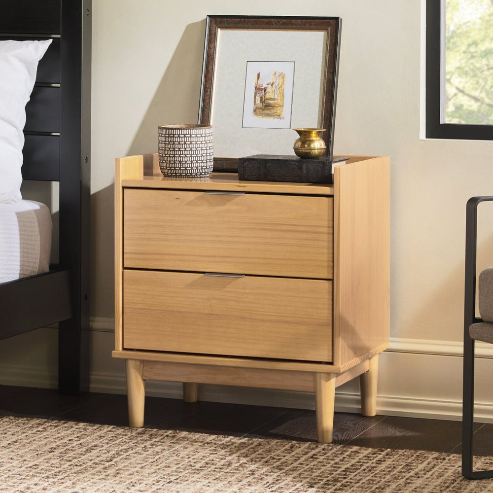 Walker Edison Lee Mid-Century Modern Wood Nightstand - lily & onyx