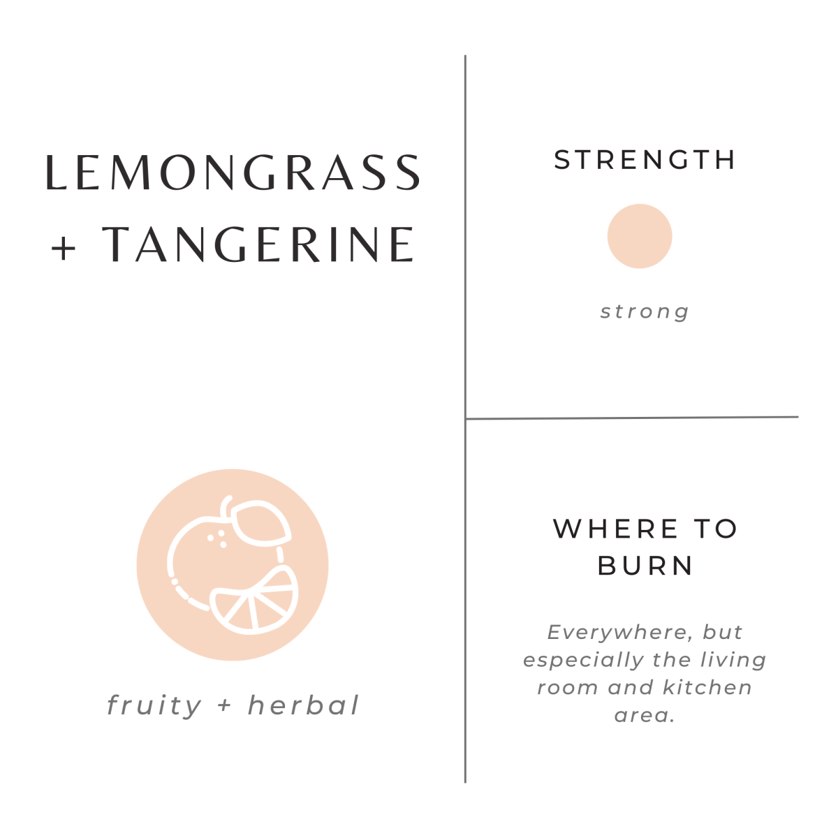 Slow North Lemongrass + Tangerine Frosted Candle, 8 oz - lily & onyx