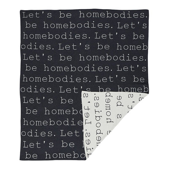 Santa Barbara Design Studio Let's Be Homebodies Cotton Throw Blanket, 50" x 60" - lily & onyx