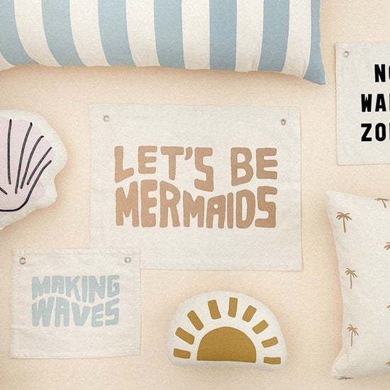 Imani Collective Let's Be Mermaids Clay Banner - lily & onyx