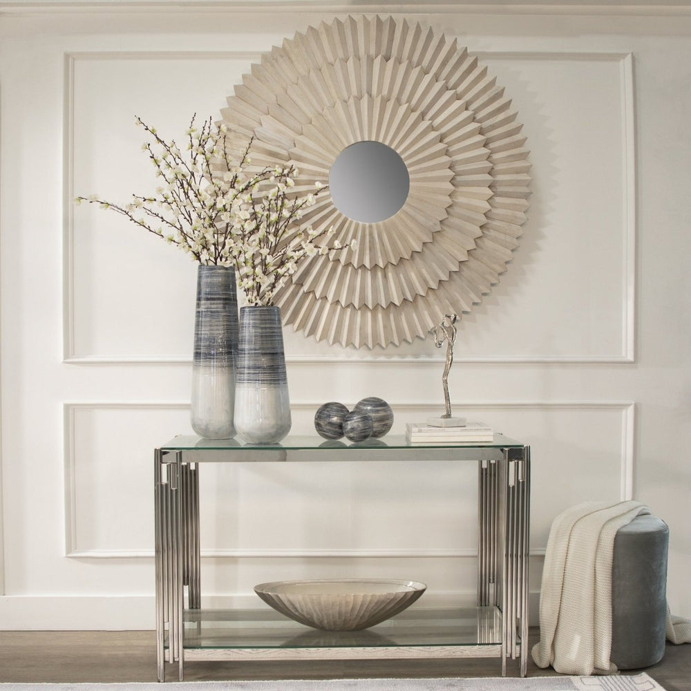
                      
                        Sagebrook Home Light Mango Wood Sunburst Mirror, 50" - lily & onyx
                      
                    