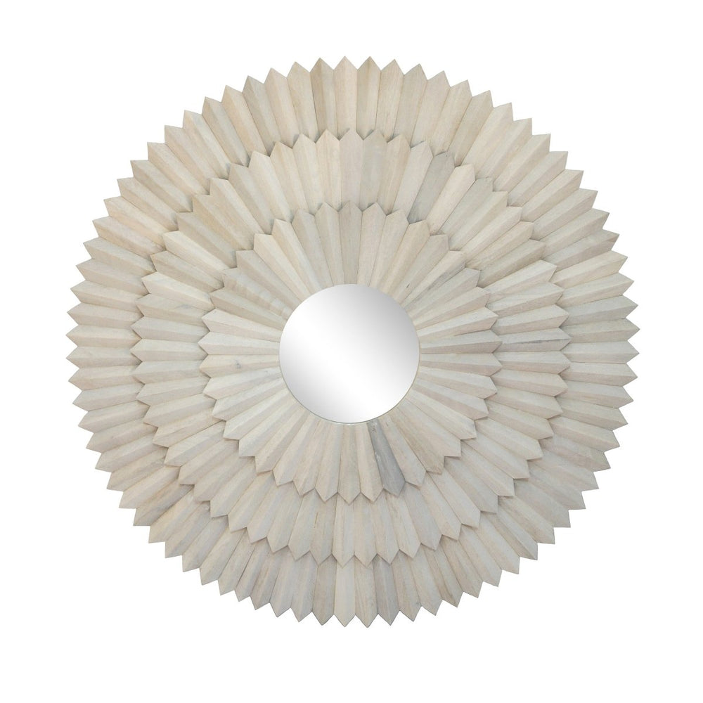 
                      
                        Sagebrook Home Light Mango Wood Sunburst Mirror, 50" - lily & onyx
                      
                    