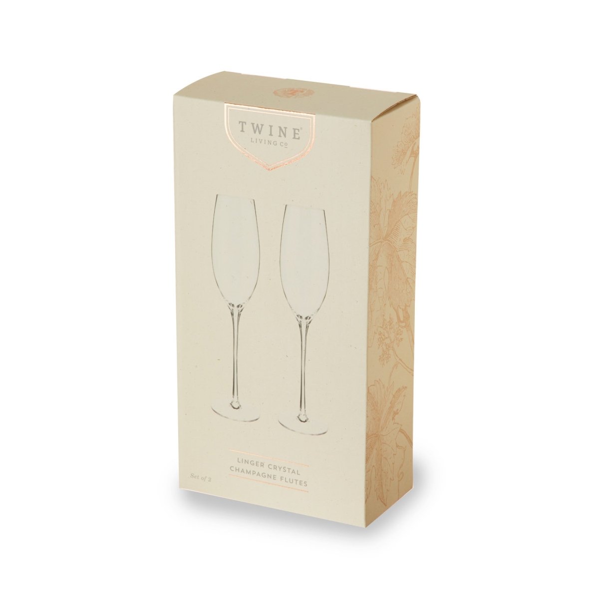 Twine Luster Stemless Champagne Flute, Set of 2