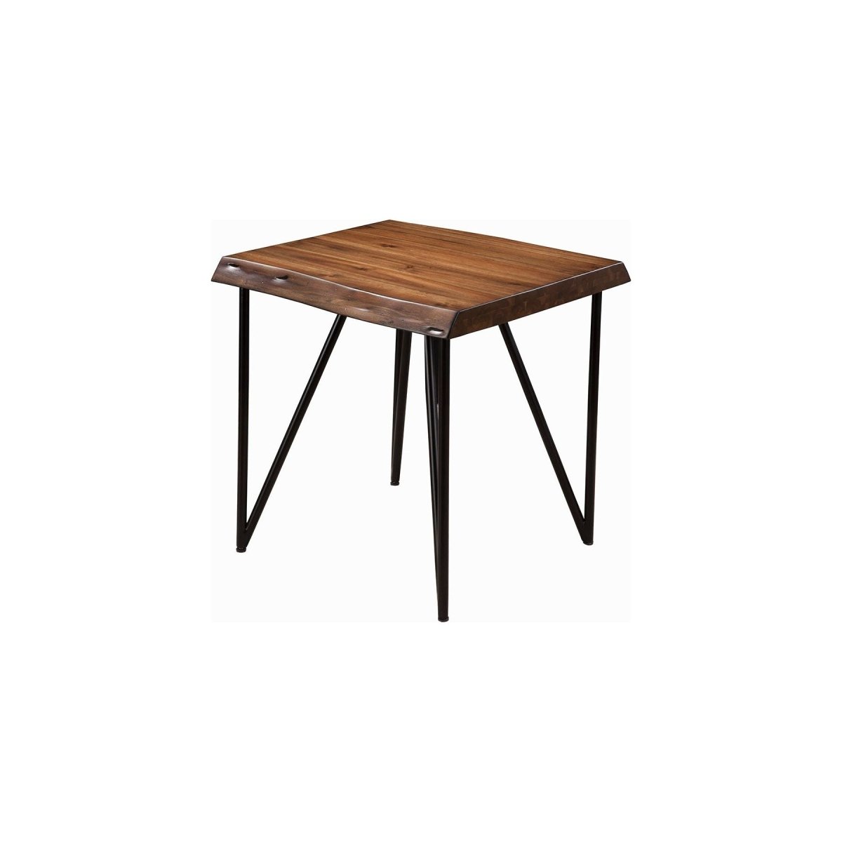 Alpine Furniture Live Edge End Table, Light Walnut - lily & onyx