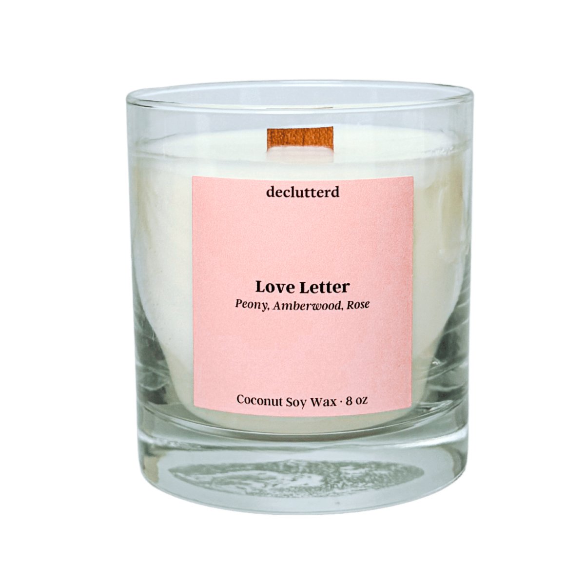 declutterd Love Letter Wood Wick Candle - lily & onyx