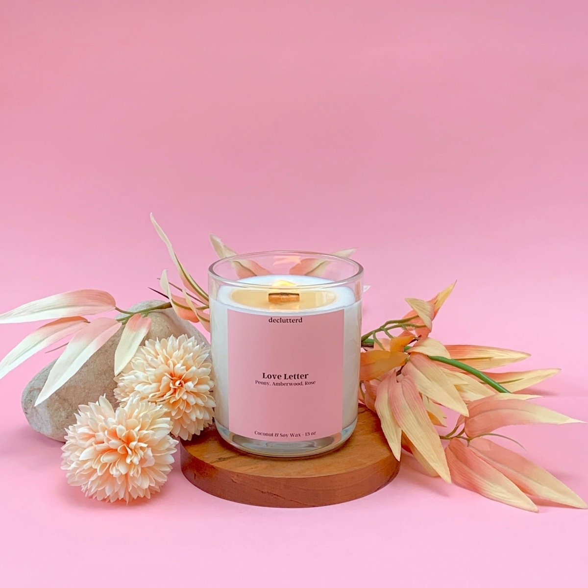 declutterd Love Letter Wood Wick Candle - lily & onyx