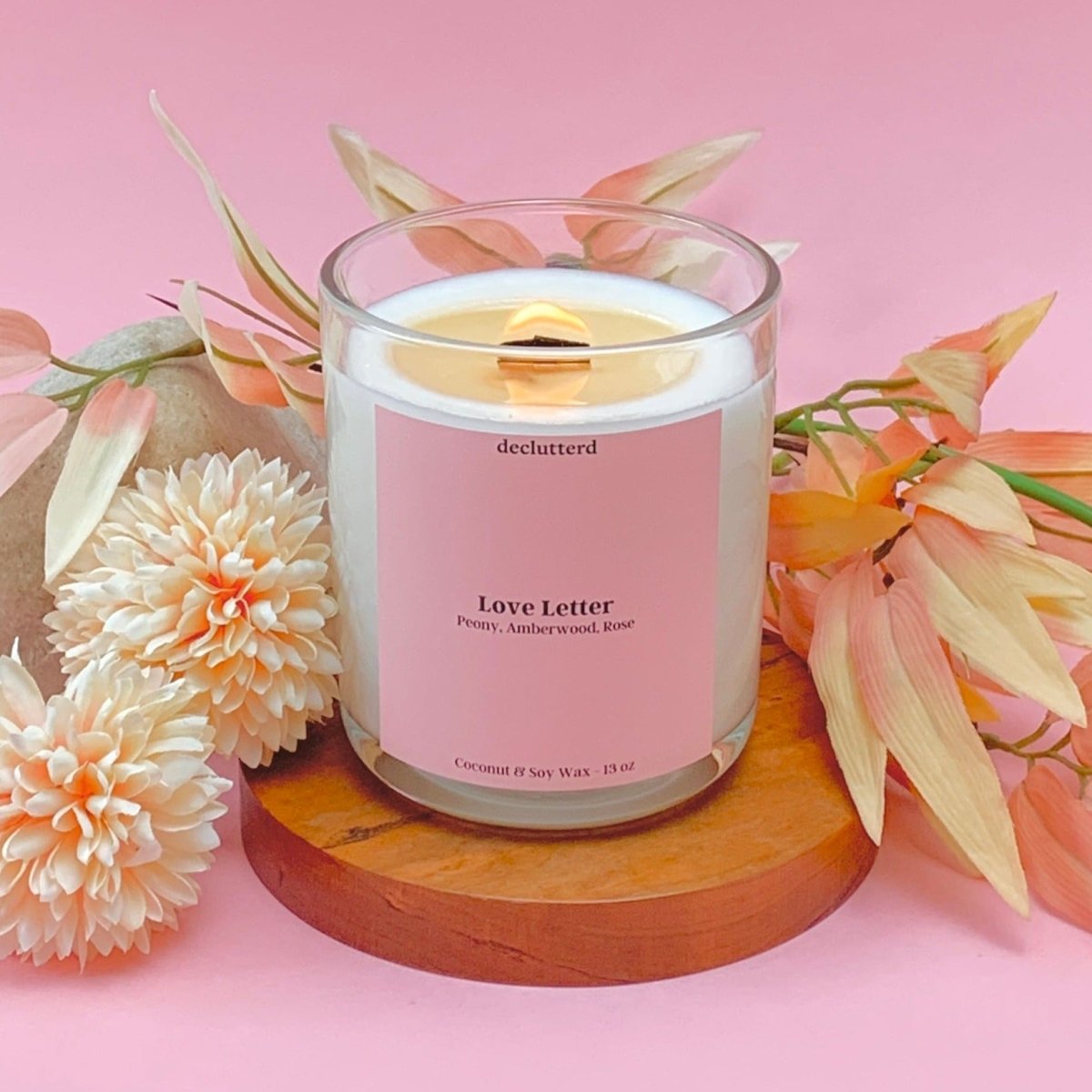 declutterd Love Letter Wood Wick Candle - lily & onyx