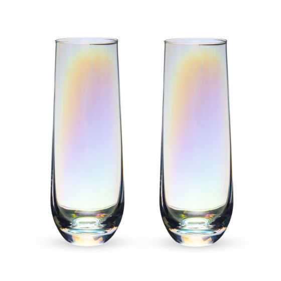 Twine Luster Stemless Champagne Flute Set - lily & onyx