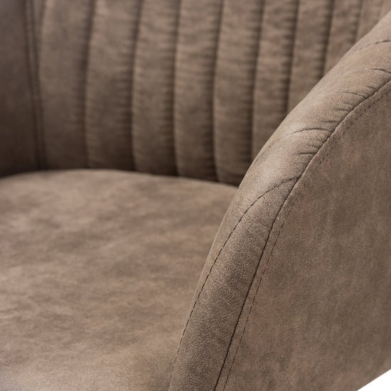 Baxton Studio Maida Mid Century Modern Light Brown Fabric Upholstered Office Chair - lily & onyx