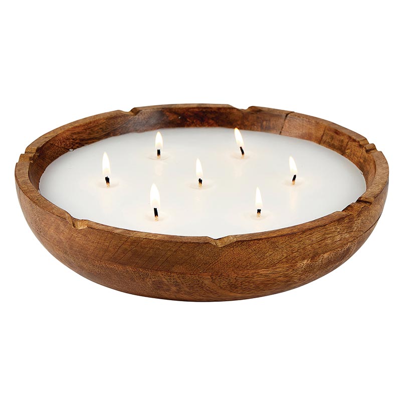 47th & Main Mango Wood Tray Candle - lily & onyx