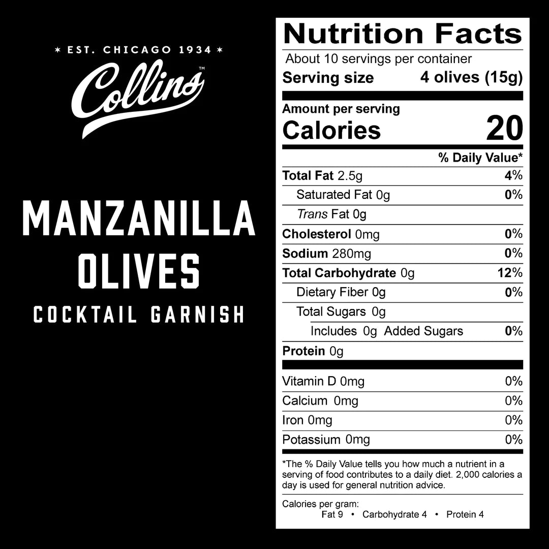 Collins Manzanilla Martini Pimento Olives, 5 Oz - lily & onyx