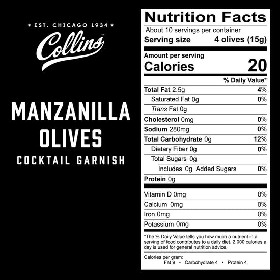 Collins Manzanilla Martini Pimento Olives, 5 Oz - lily & onyx