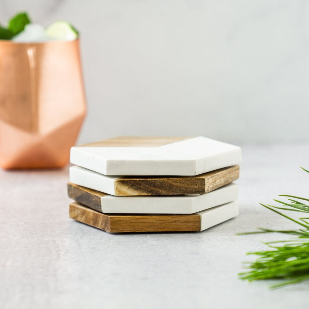 
                      
                        lily & onyx Marble + Acacia Wood Coaster Set - lily & onyx
                      
                    