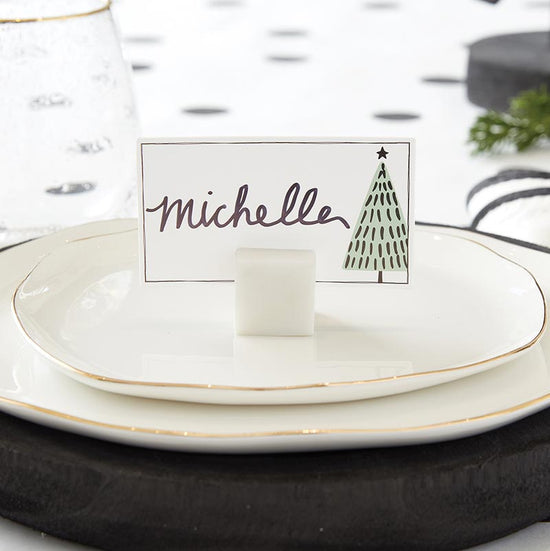 Load image into Gallery viewer, Santa Barbara Design Studio Marble Cube Place Card Holders - lily &amp;amp; onyx
