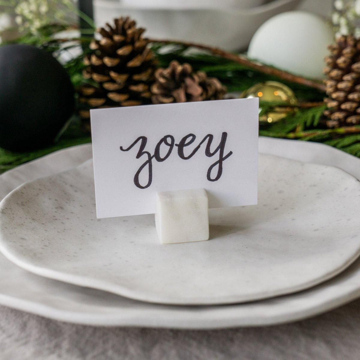 Santa Barbara Design Studio Marble Cube Place Card Holders, Set of 24