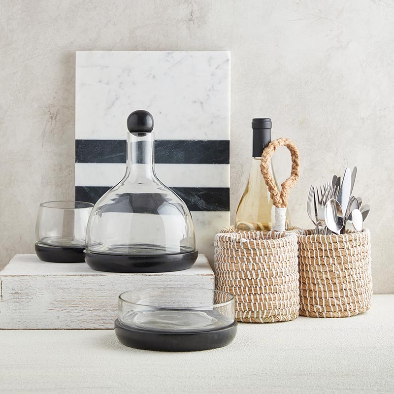 Santa Barbara Design Studio Marble & Glass Wine Carafe - lily & onyx