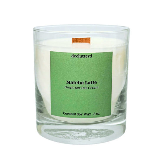 declutterd Matcha Latte Wood Wick Candle - lily & onyx