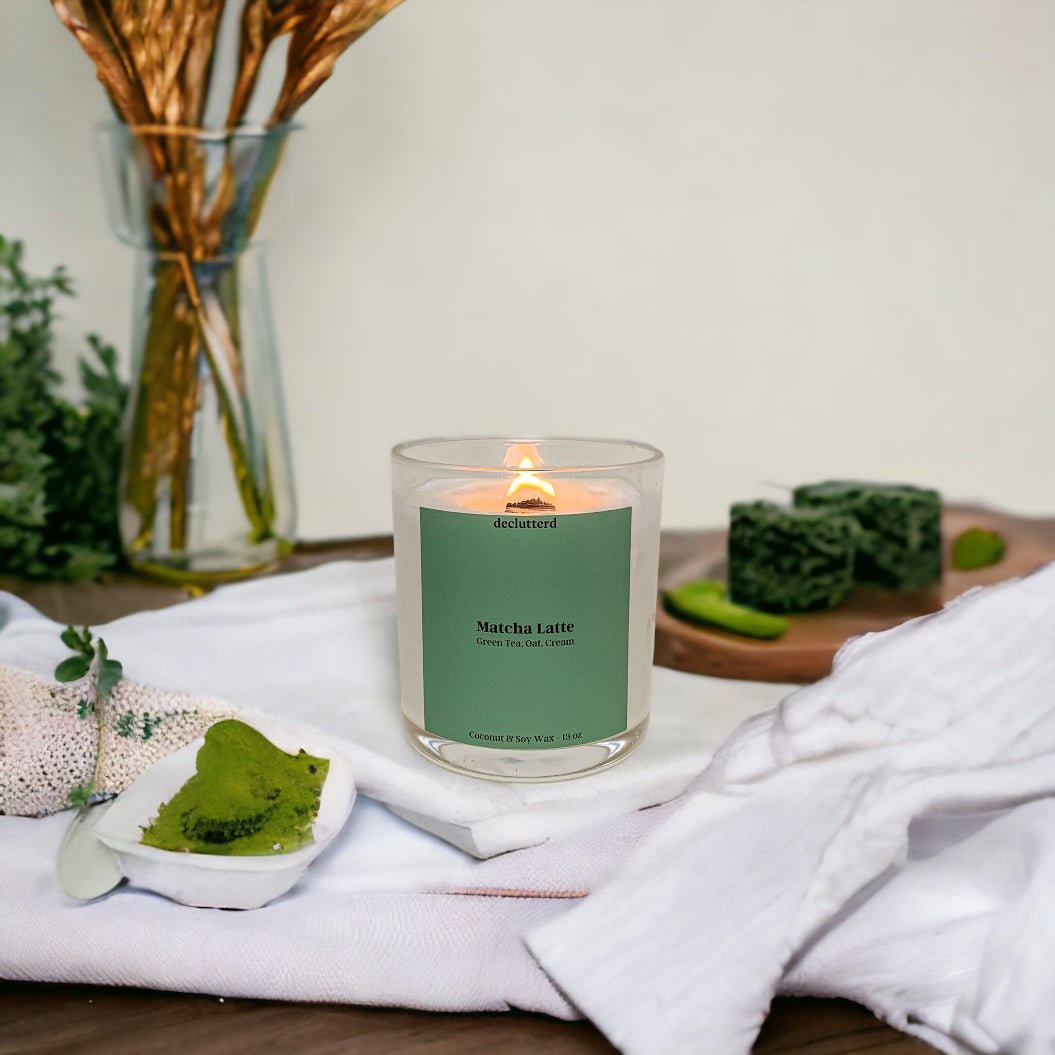 declutterd Matcha Latte Wood Wick Candle - lily & onyx