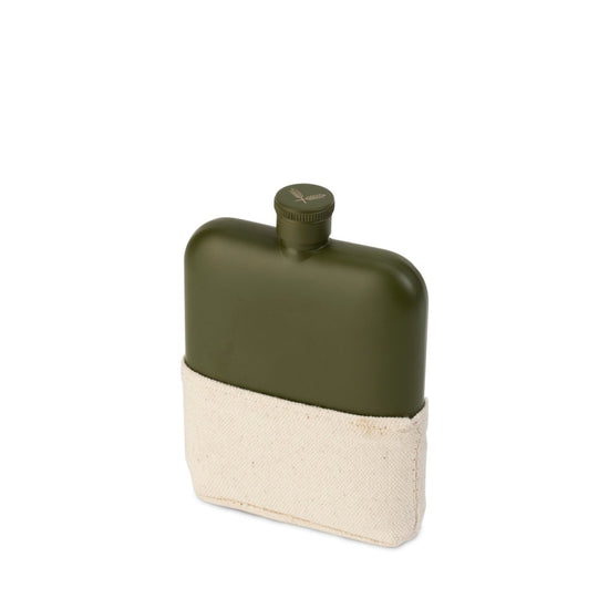 Load image into Gallery viewer, Foster &amp;amp; Rye Matte Army Green Flask - lily &amp;amp; onyx
