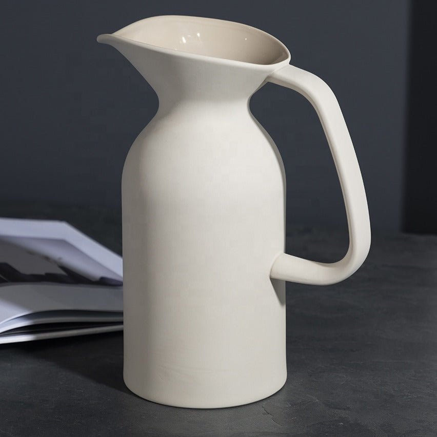 lily & onyx Matte Cream Porcelain Pitcher - lily & onyx