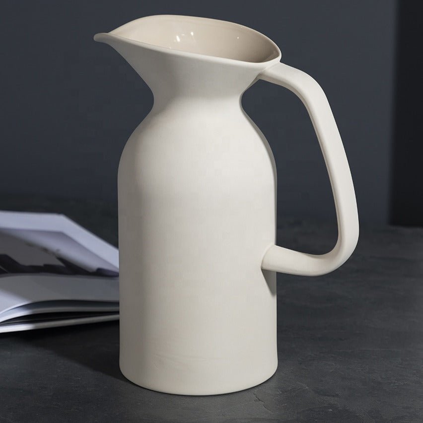 Load image into Gallery viewer, lily &amp;amp; onyx Matte Cream Porcelain Pitcher - lily &amp;amp; onyx
