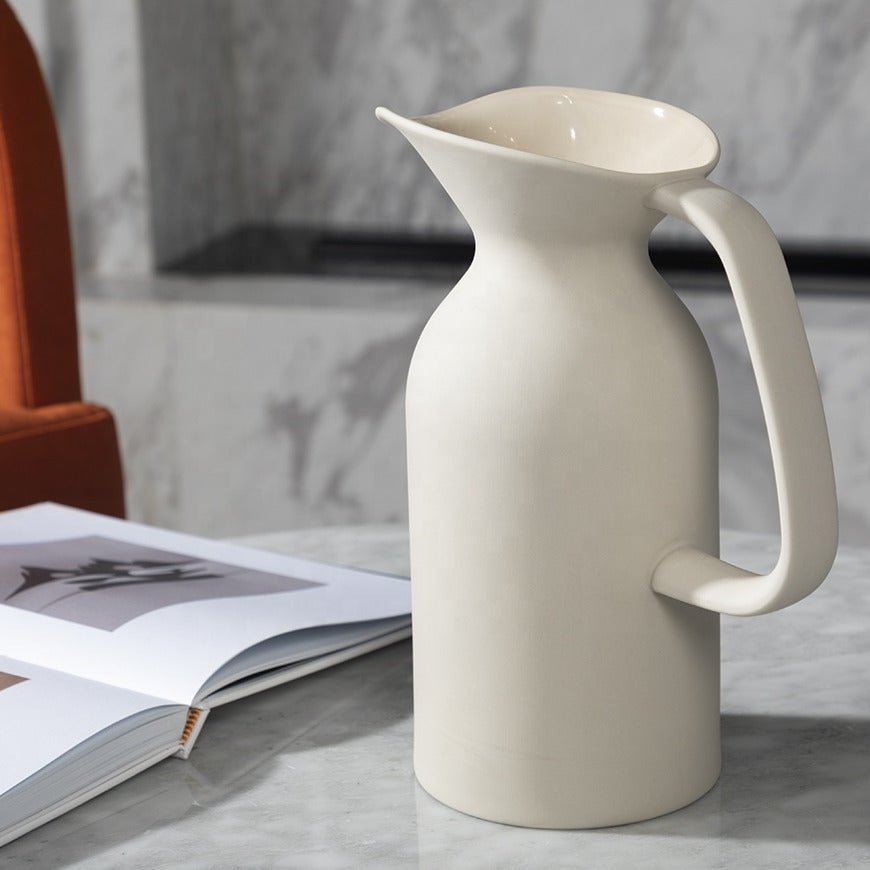 lily & onyx Matte Cream Porcelain Pitcher - lily & onyx